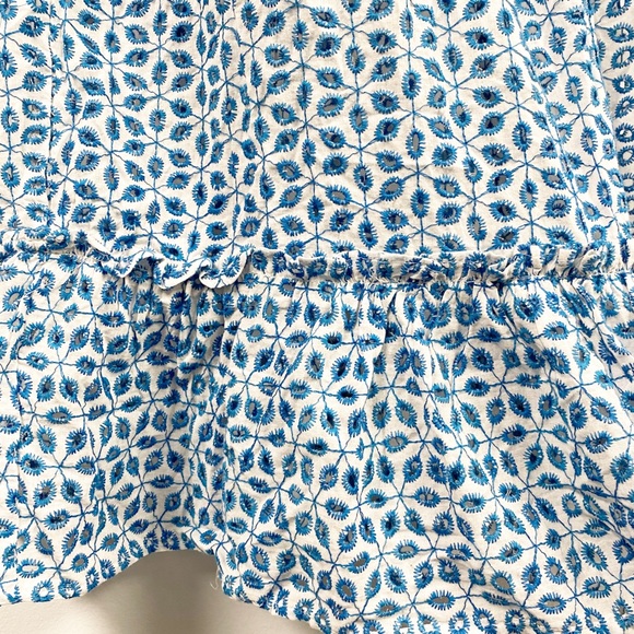 Blue and White Eyelet Tank MIDI Dress - Picture 5 of 10